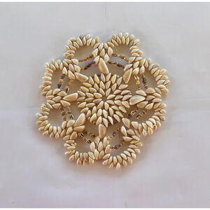 Late‎ 20th Century Natural Cowrie Shell Wall Decor